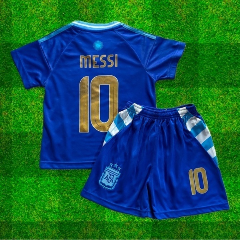 Blue Argentina Lionel Messi Kids Youth Soccer Jersey Set of 2 - SHIPS TODAY NWT